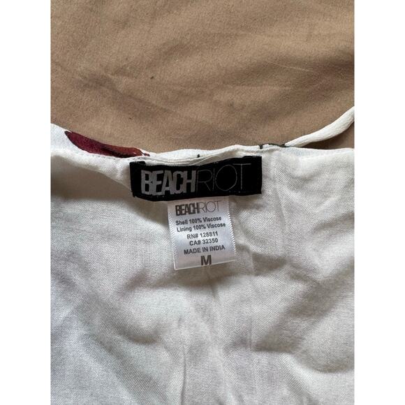 Beach Riot Tulip Floral Wrap Mini Skirt & Crop Top Set White Pink Womens M EUC - Picture 4 of 10